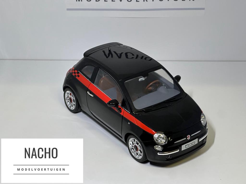 Fiat 500 Sport (2007) | Norev | schaal 1:18 | Goede staat, Hobby en Vrije tijd, Modelauto's | 1:18, Ophalen of Verzenden, Zo goed als nieuw