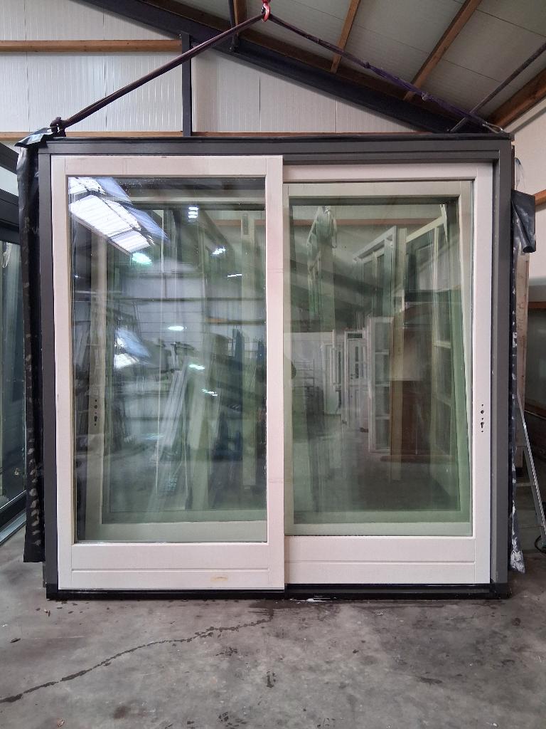 Nieuw 3X Schuifpui triple glas bezorgen factuur mogelijk, 225 cm of meer, Ophalen of Verzenden, Zo goed als nieuw, Inclusief glas