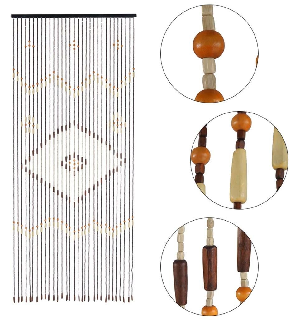 kralengordijn , vliegengordijn 90x208 cm - hoge korting !, 200 cm of meer, Nieuw, Bruin, 50 tot 100 cm