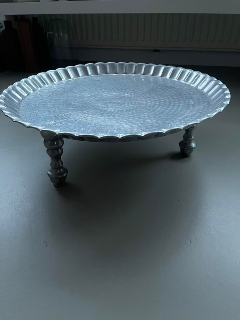 Riverdale Zilverkleurig Dienblad - Ø 53 cm, Huis en Inrichting, Ophalen of Verzenden, Gebruikt, Rond, Metaal