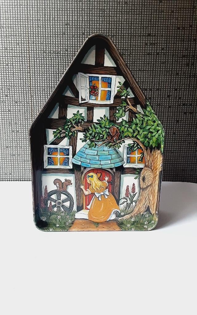 silver crane 1996 fairy tale cottages blik, Verzamelen, Blikken, Ophalen of Verzenden, Overige