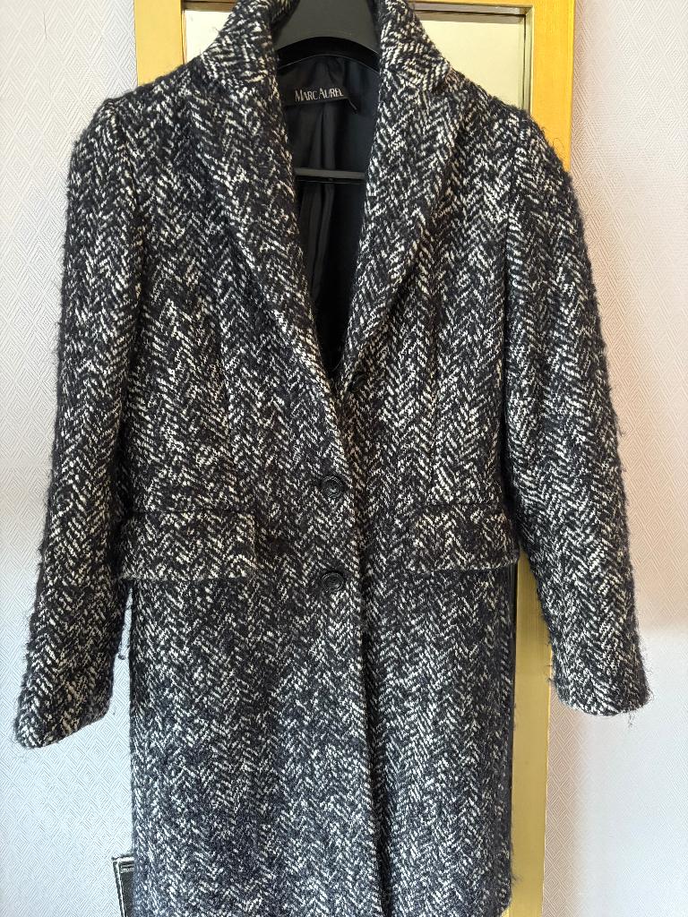 Wollen jas van Marc Aurel mt 36, Kleding | Dames, Jassen | Winter, Marc Aurel, Verzenden, Zwart, Zo goed als nieuw