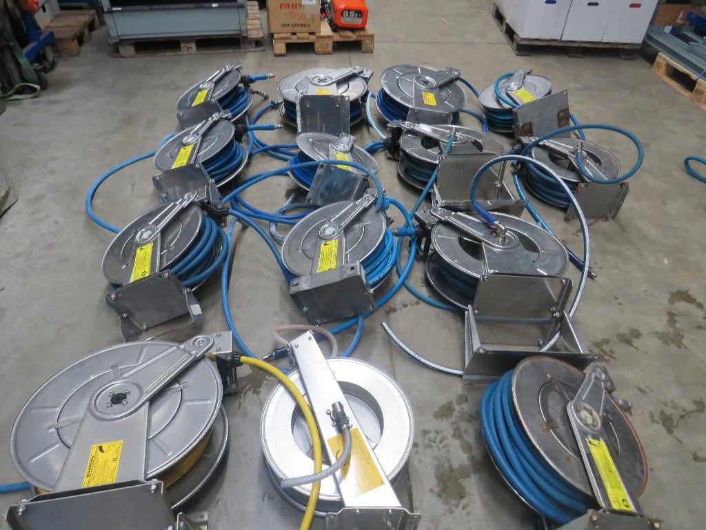 rvs waterslanghaspel slanghaspels voor voedingindustrie, Ophalen, Gebruikt, Ramex, Elpress.com