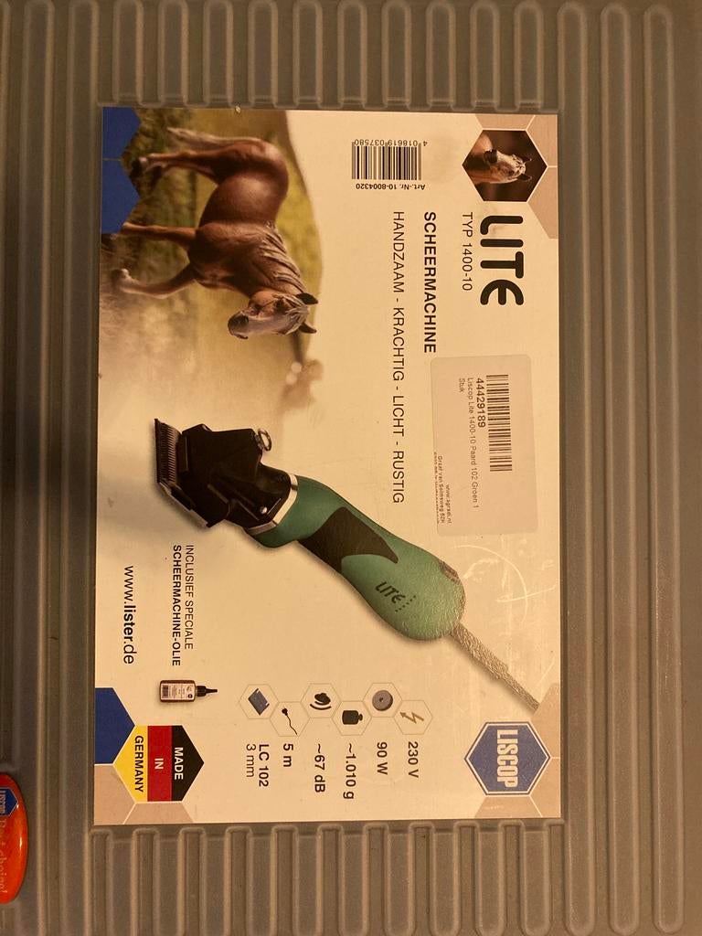 Paarden scheermachine, tondeuse, liscop lite. 230v, Dieren en Toebehoren, Ophalen of Verzenden, Gebruikt