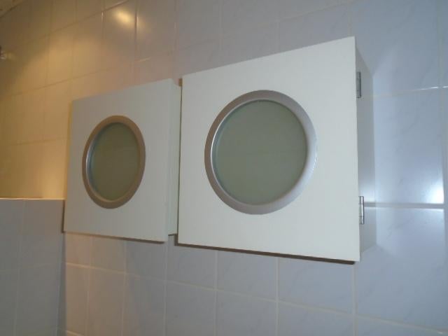 2x vintage ikea wit vierkant badkamerkastje, medicijn kastje, Ophalen, Minder dan 50 cm, Overige typen, Zo goed als nieuw