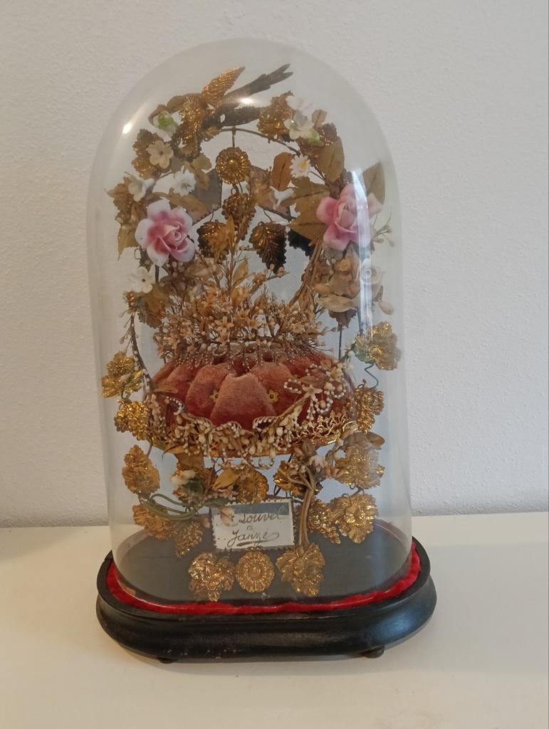 Antieke Stolp met Bloemenkrans, Antiek en Kunst, Ophalen of Verzenden