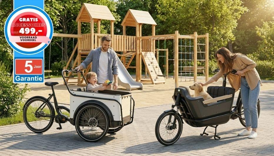 Royal Cargo Bike elektrische bakfiets Nederlandse bakfietsen, Overige merken, 4 kinderen of meer, Huif, Nieuw