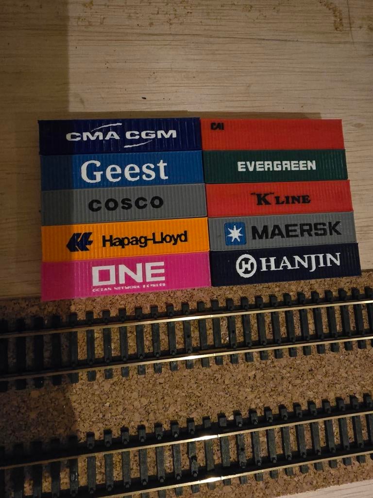 N Spoor Containers voor de Modelspoorbaan, Gelijkstroom of Wisselstroom, Overige typen, Nieuw, Ophalen