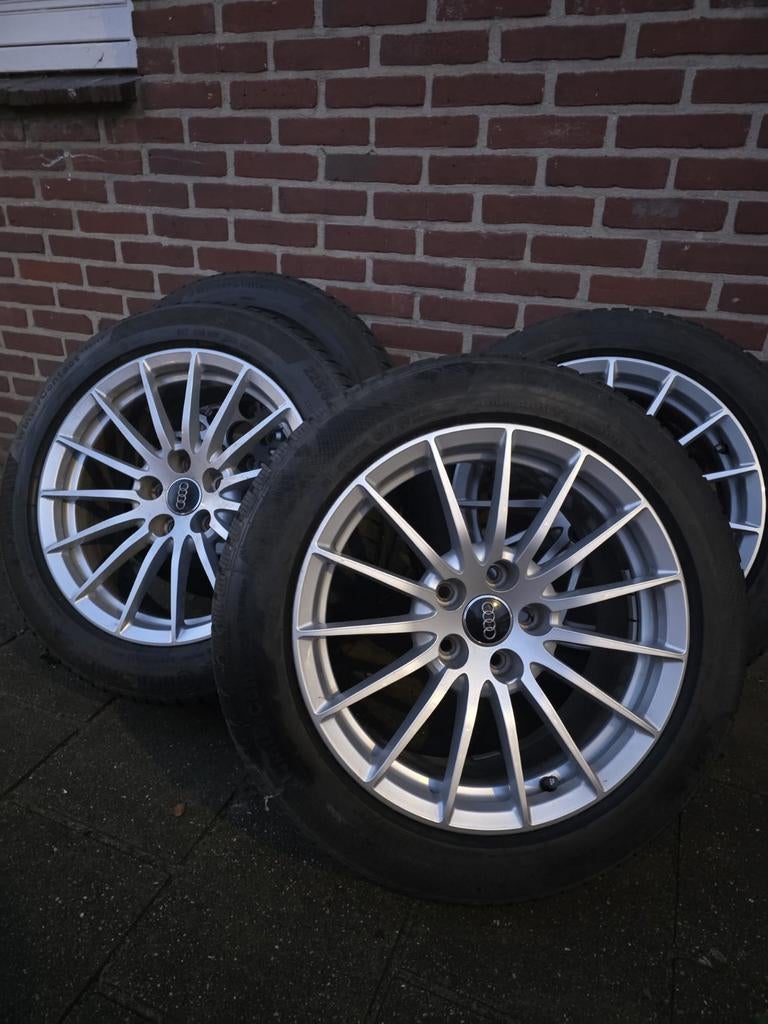 5x112 Origineel Audi 17 inch velgen + Winterbanden 7mm, Ophalen of Verzenden, Nieuw, Audi