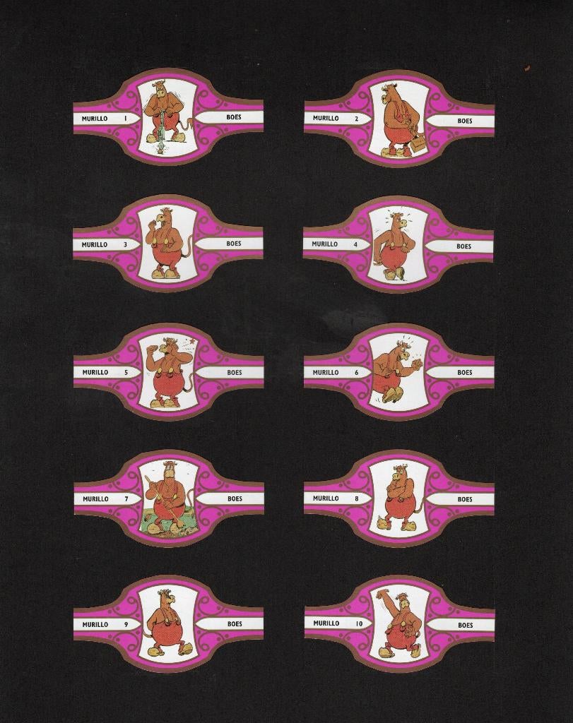 serie Boes lila/gd Murillo 10x, Verzamelen, Ophalen of Verzenden, Nieuw, Sigarenbandjes
