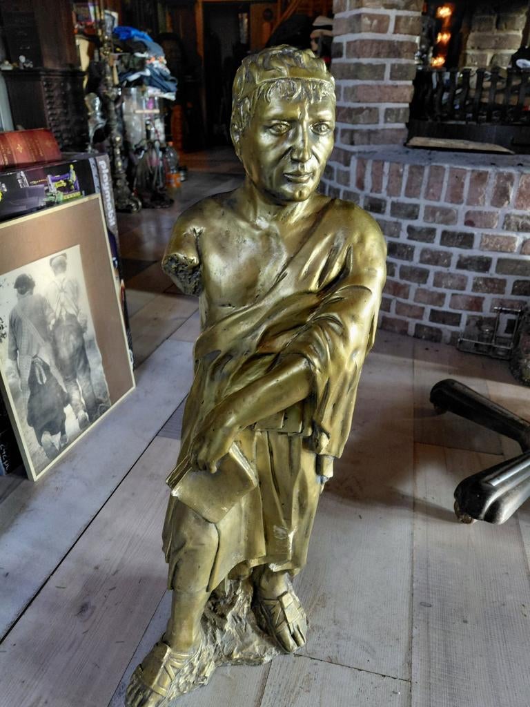 Antiek Romeins Beeld - Mensenbeeld, Verzamelen, Beelden en Beeldjes, Gebruikt, Mens, Ophalen of Verzenden