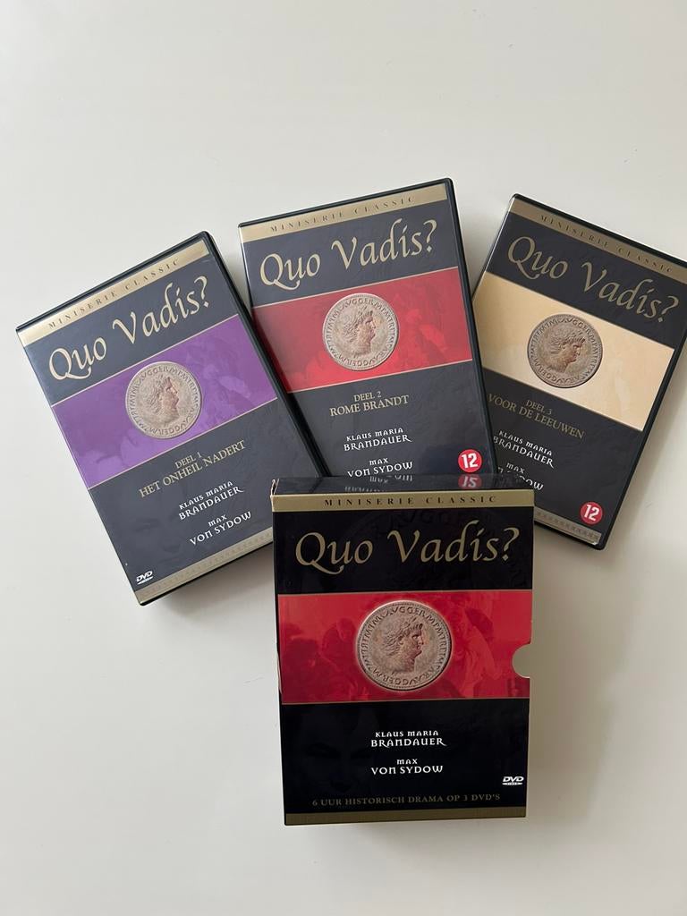 —Quo Vadis ?—3-delige boxset Miniserie, Historisch of Kostuumdrama, Boxset, Ophalen of Verzenden, Zo goed als nieuw