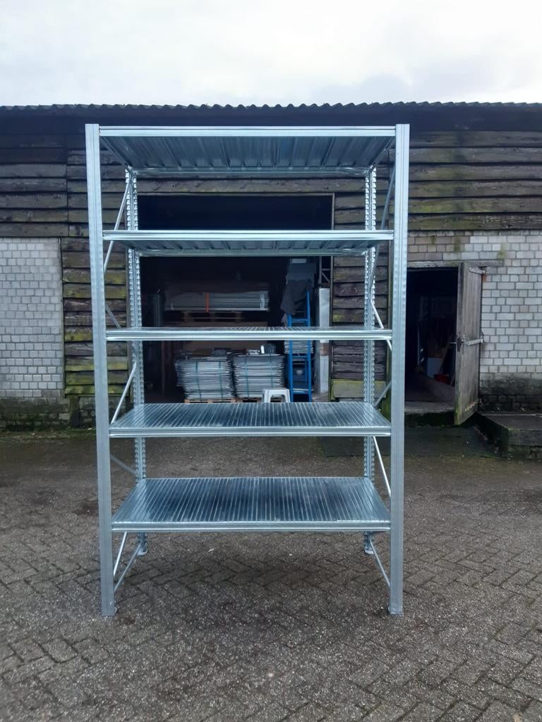 Metalsistem stelling 80cm diep/Legbord stelling/magazijn, Ophalen, Gebruikt