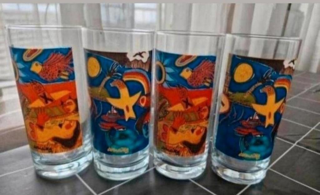 Vier Glazen Corneille, Verzamelen, Glas en Borrelglaasjes, Zo goed als nieuw, Ophalen of Verzenden