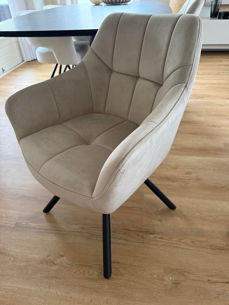 Nieuwe Eetkamerstoelen met draaisysteem, Huis en Inrichting, Stoelen, Ophalen, Nieuw, Stof, Vijf, Zes of meer stoelen