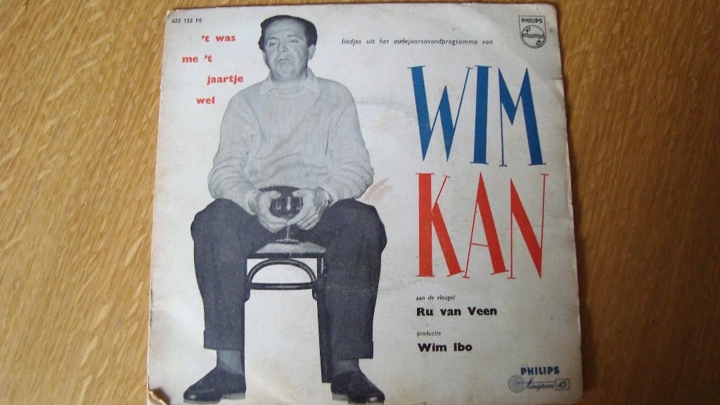 Wim kan -'t was me het jaartje wel, Ophalen of Verzenden, Zo goed als nieuw, Nederlandstalig, Single