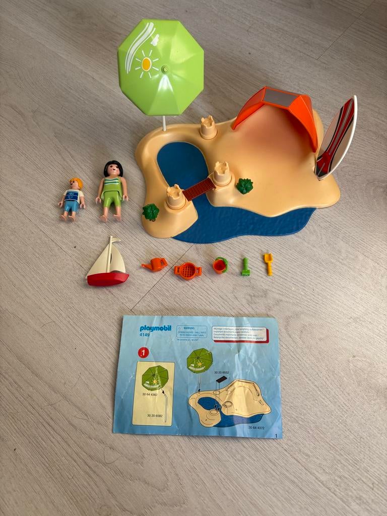 Playmobil Strand Vakantie 4149 - Compleet met Handleiding, Ophalen of Verzenden, Zo goed als nieuw