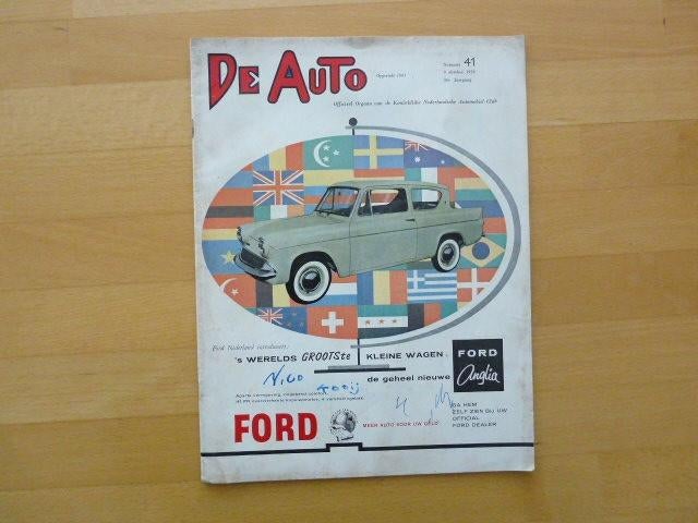 De auto, 9 oktober 1959 tijdschrift KNAC, Ophalen of Verzenden, Gelezen, Algemeen