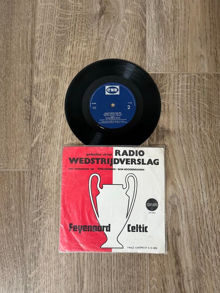 Feyenoord - Celtic Single - Radio Verslag, Gebruikt, Overige genres, 7 inch, Single