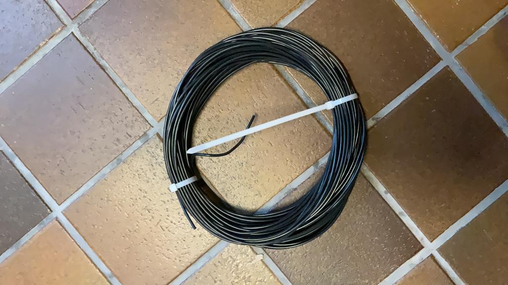 Zwart installatiedraad H07V2- K, Ophalen of Verzenden, Nieuw, Kabel of Snoer