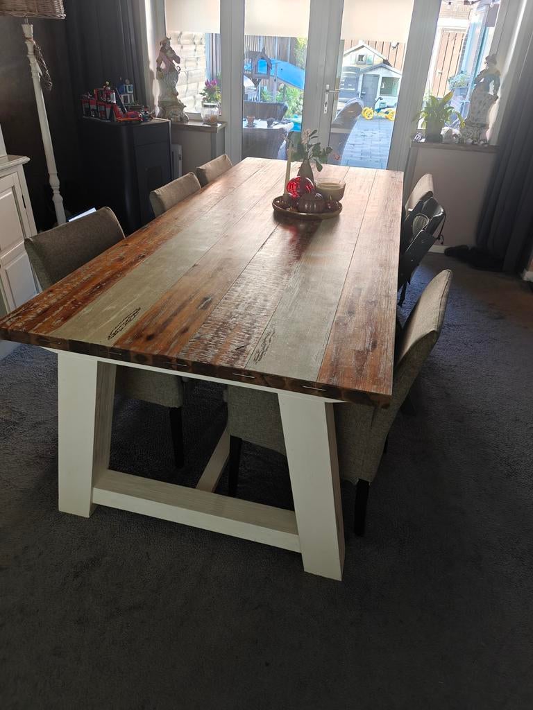 Landelijke eet- en salontafel Cortena, Gebruikt, Verzenden, 200 cm of meer, 50 tot 100 cm