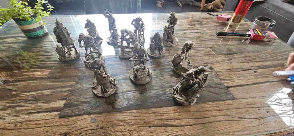 Franklin Mint Tinnen Beeldjes - 12 Ambachten, Ophalen of Verzenden