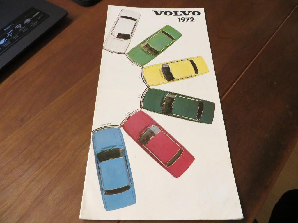 Folder Volvo programma 1972 + kleuren incl. Volvo 1800 ES, Volvo, Zo goed als nieuw, Volvo, Ophalen of Verzenden