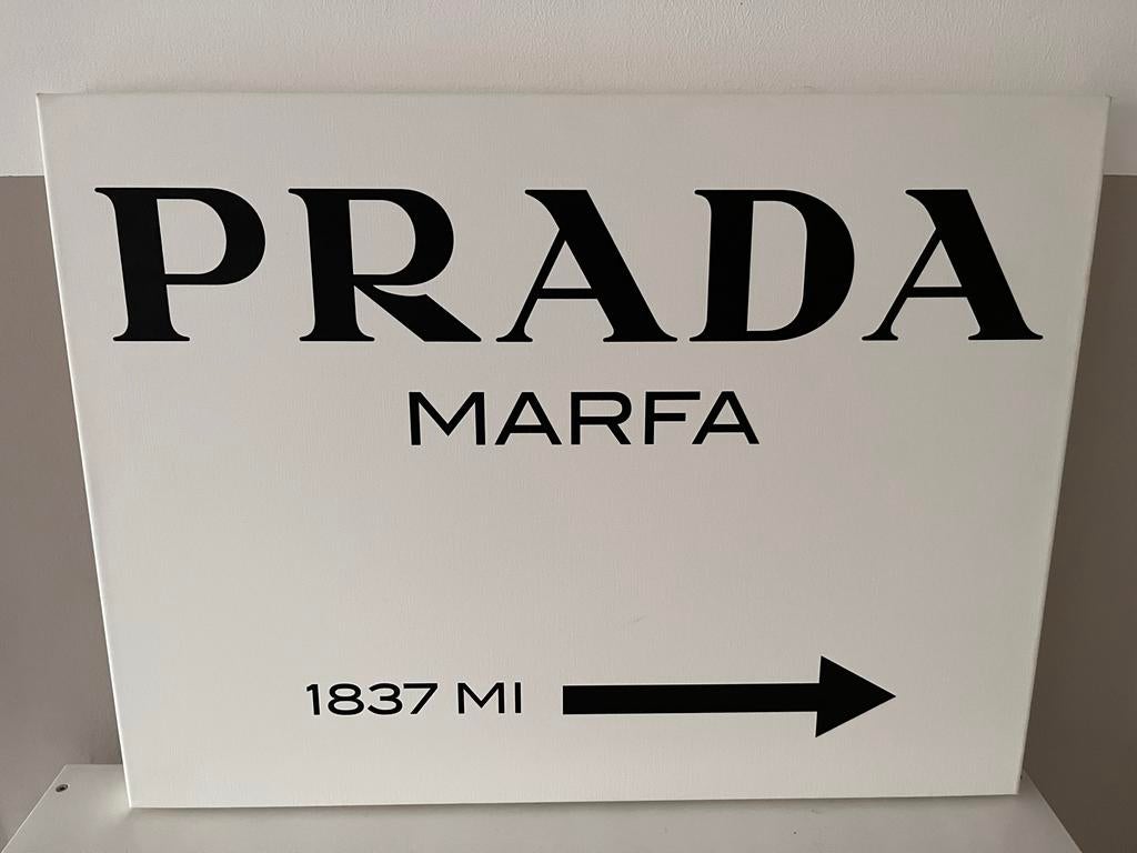 Prada Marfa Schilderij, Huis en Inrichting, Ophalen of Verzenden, Gebruikt