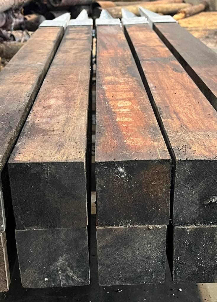 Azobé paal 77195 cm, Ophalen