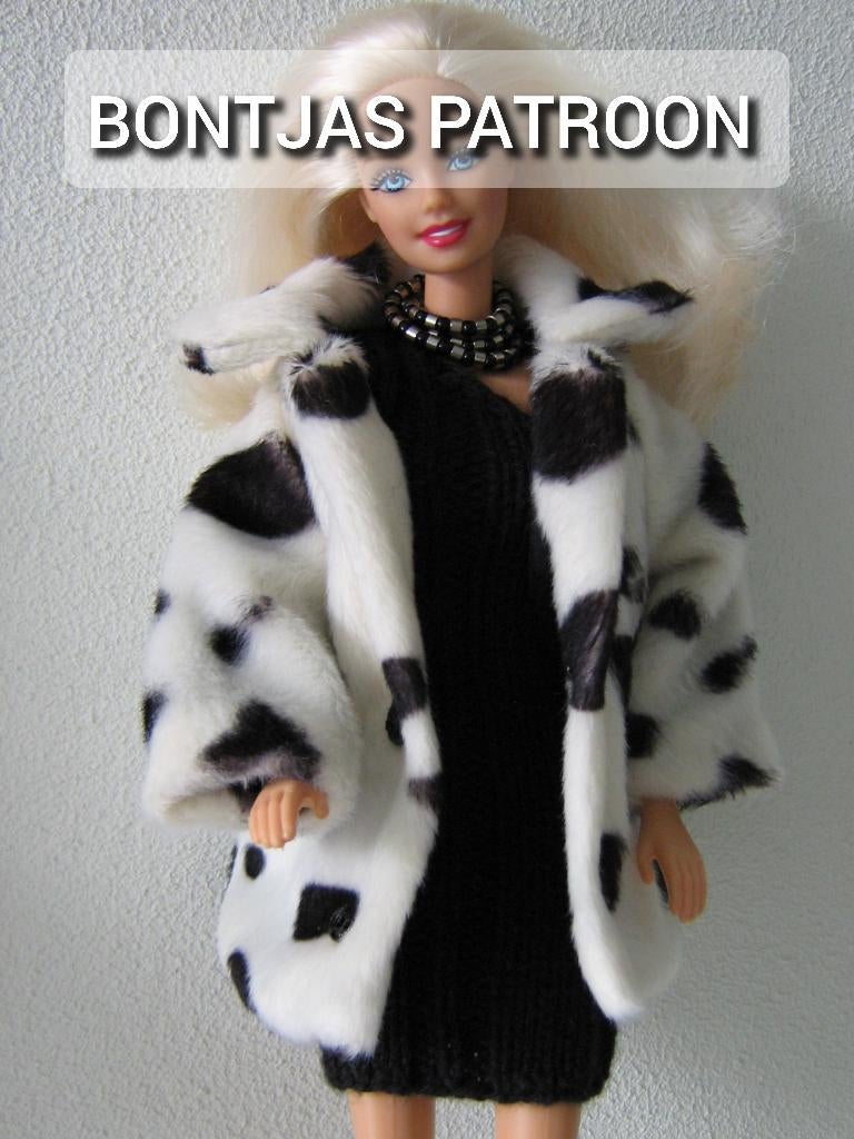 Naaipatroon barbiekleertjes - bontjas + stofjes, Ophalen, Nieuw, Barbie