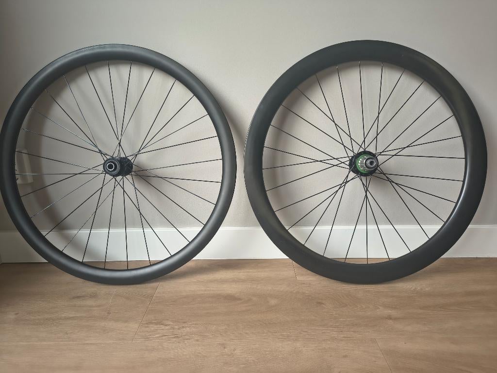 Carbon wielset disc 40/50mm – Hope RS4 – handgespaakt, Gebruikt, Racefiets, Ophalen, Overige merken