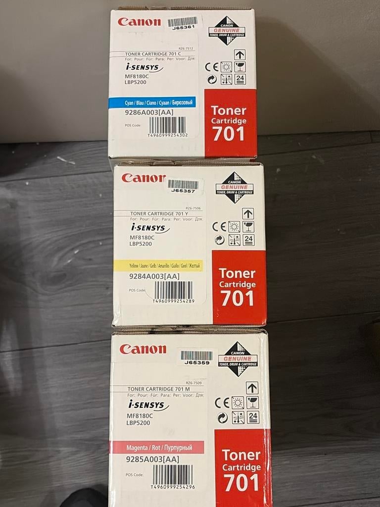 Canon 701 Toner Cartridges - Nieuw in doos, Ophalen of Verzenden, Nieuw, Toner