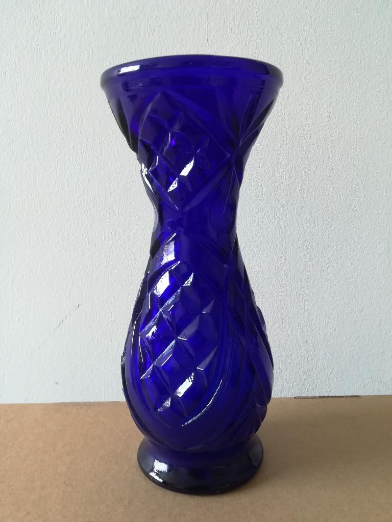 Vintage Blauwe Vaas Empoli Italy, Ophalen of Verzenden