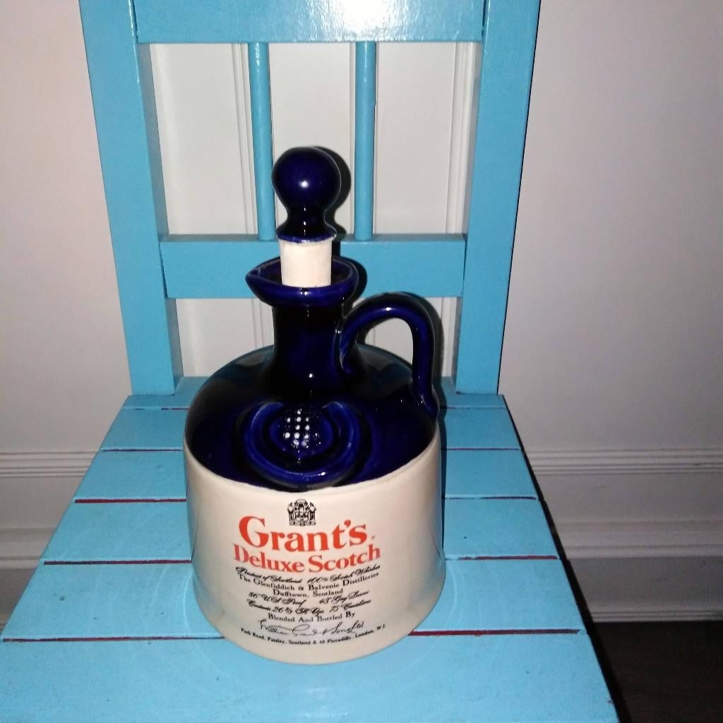 Grant's Deluxe Scotch lege whisky fles, Ophalen of Verzenden, Gebruikt, Verpakking