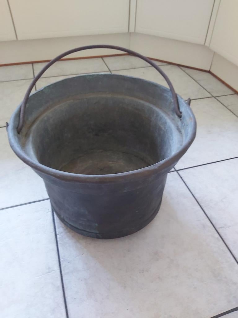 Antieke rood koperen ketel met hengsel, Antiek en Kunst, Antiek | Koper en Brons, Ophalen