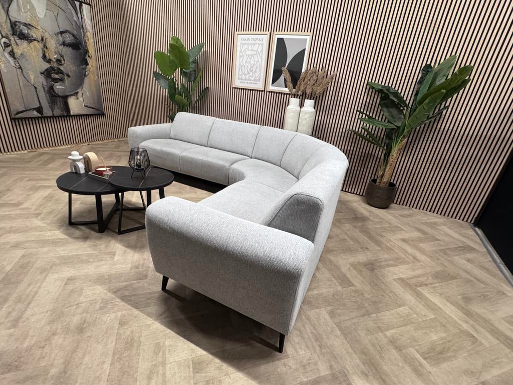 ZGAN Label51 Moderne Hoekbank Mauro - Grijs - 285 x 240, 250 tot 300 cm, Moderne hoekvank japandi tijdloos grijs label51 scandinavisch