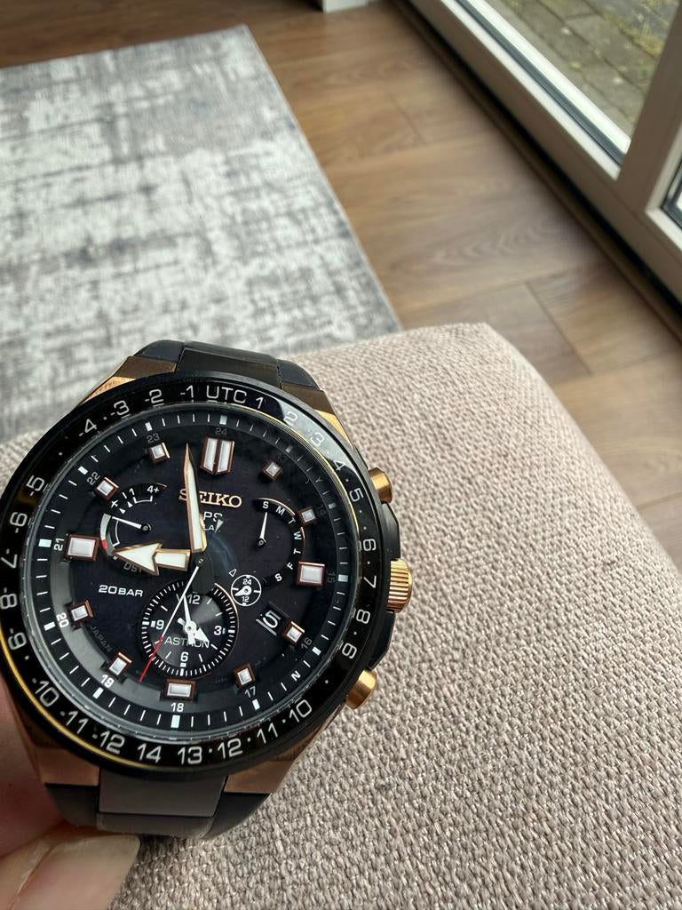 Seiko Astron SSE170J1 GPS Solar Horloge - Nette Staat, Seiko, Gebruikt, Staal, Polshorloge