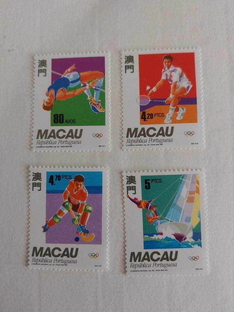 Macau 702-705 olympische spelen 1992 postfris mi 7.50 eu, Ophalen of Verzenden, Sport