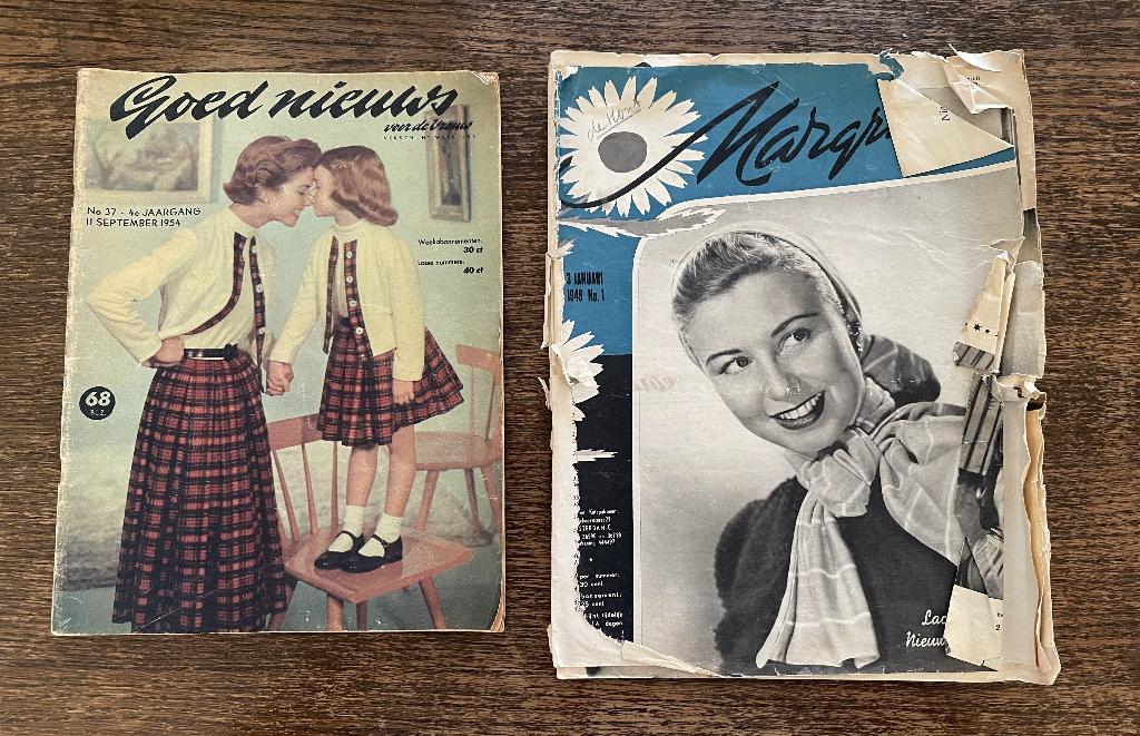 Oude tijdschriften/damesbladen o.a. van 1947, Boeken, Tijdschriften en Kranten, Gelezen, Damesbladen, Ophalen of Verzenden