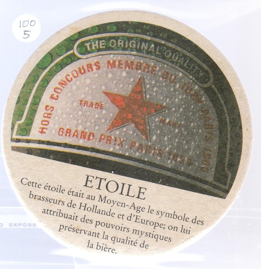 Bierviltje Heineken C 100 5, Verzamelen, Biermerken, Ophalen of Verzenden, Gebruikt, Viltje(s), Heineken