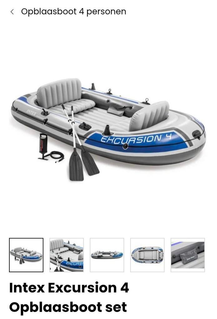 Rubberboot 4 personen,, Ophalen, Overige typen