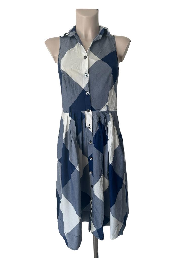 Zenggi jurk S, Blauw, Ophalen of Verzenden, Zo goed als nieuw, Onder de knie