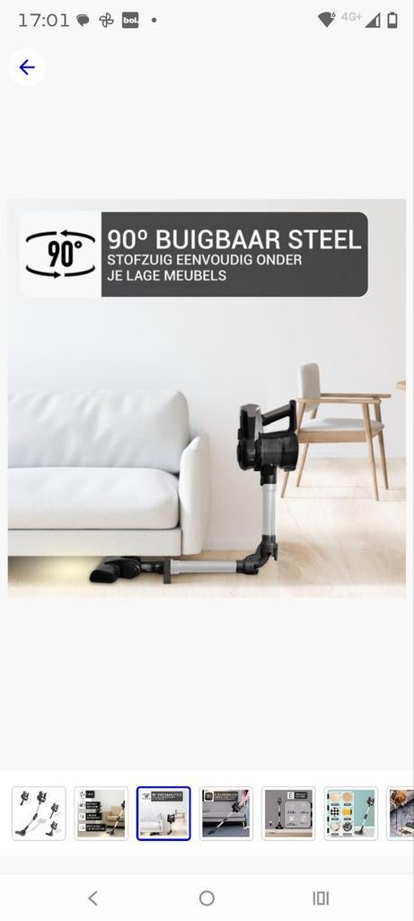 Vonia Steel Stofzuiger - Draadloos & Krachtig, Stofzuiger, Nieuw, Ophalen of Verzenden, Minder dan 1200 watt