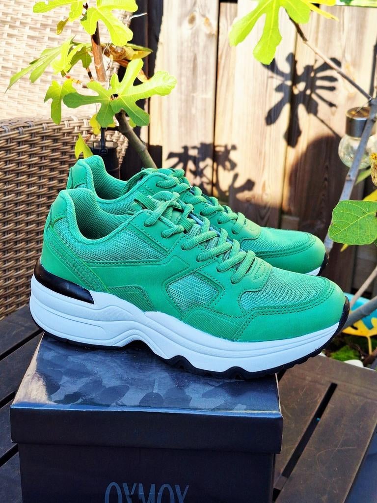 NIEUW! 💚MEIDEN - DAMES 🧡SNEAKER 38 👟👟 GROEN  oxmox, Ophalen of Verzenden, Nieuw, Groen, Sneakers of Gympen