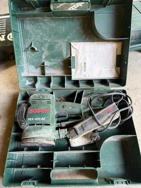 Bosch PEX 400 AE Excentrische Schuurmachine met Koffer, Doe-het-zelf en Verbouw, Gereedschap | Schuurmachines, Gebruikt, Excentrische schuurmachine