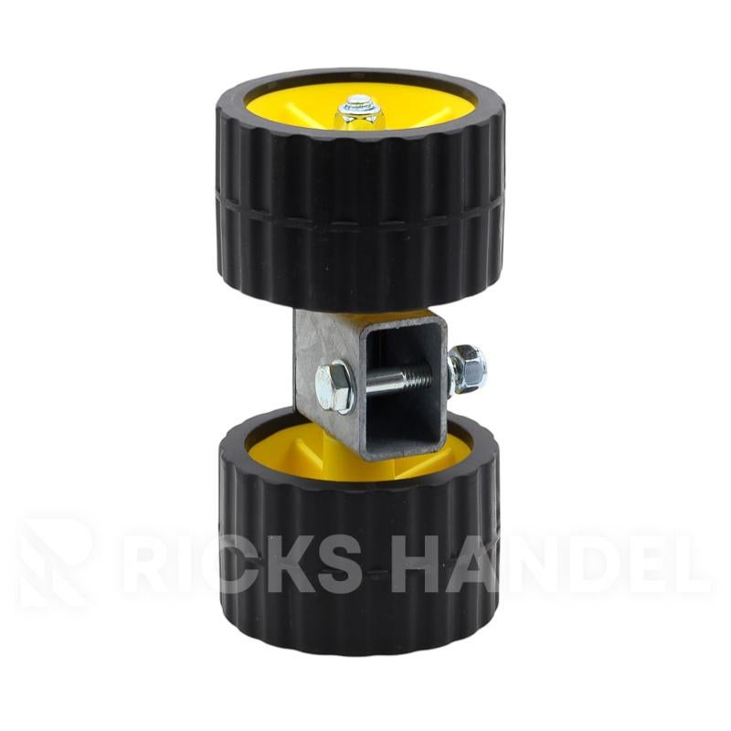 Rollenset 2 kunststof PE rollen 74x120 mm geel/zwart, Info@rickshandel.nl, Overige typen, Nieuw, Ricks Handelsonderneming