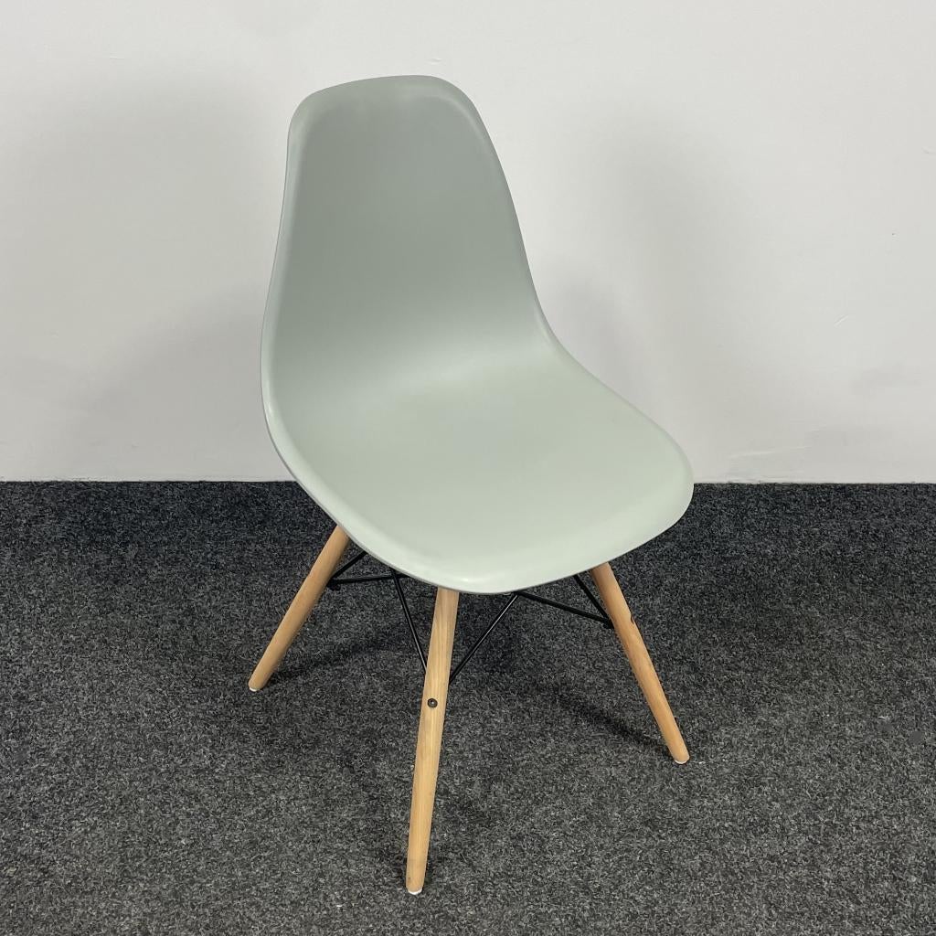 Kantinestoel Lichtgrijs - Houten Onderstel 25549, Gebruikt, Ophalen, Hout, Eén