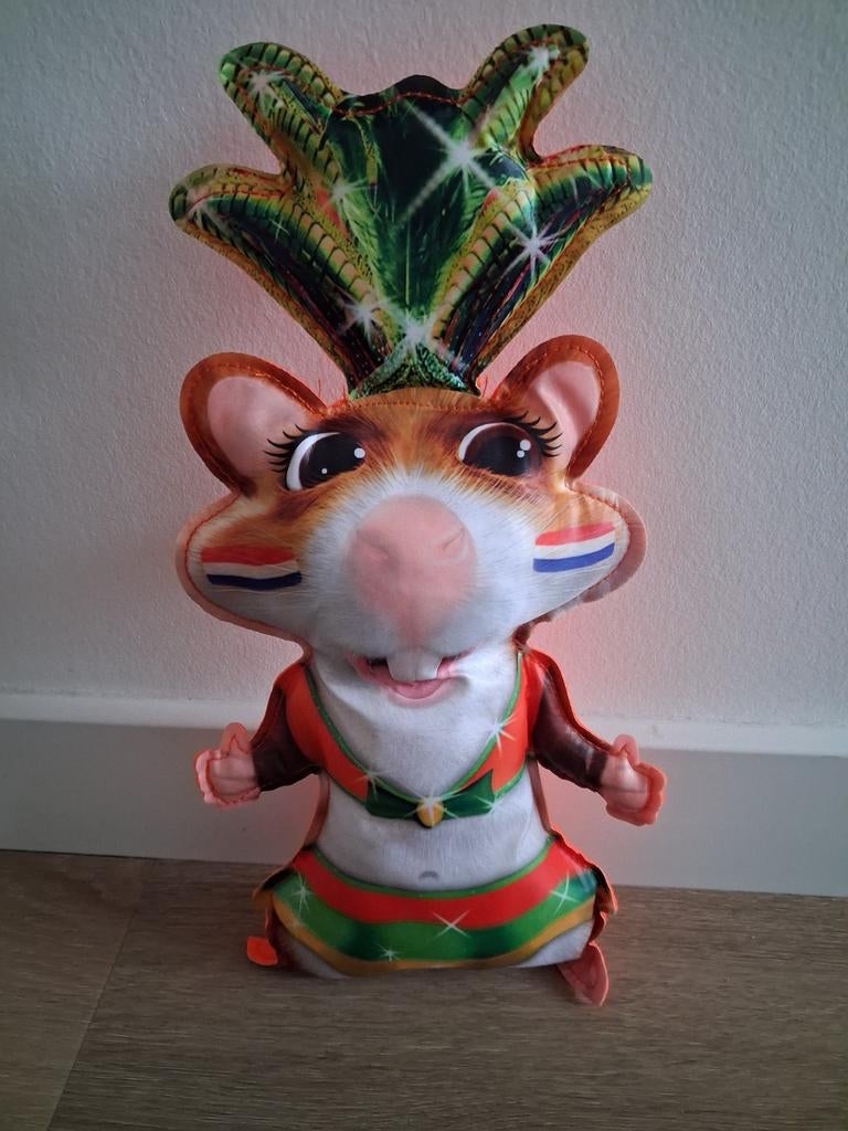 Knuffel Hamster AH voetbal Nederland zuignap L377, Kinderen en Baby's, Speelgoed | Knuffels en Pluche, Zo goed als nieuw, Overige typen