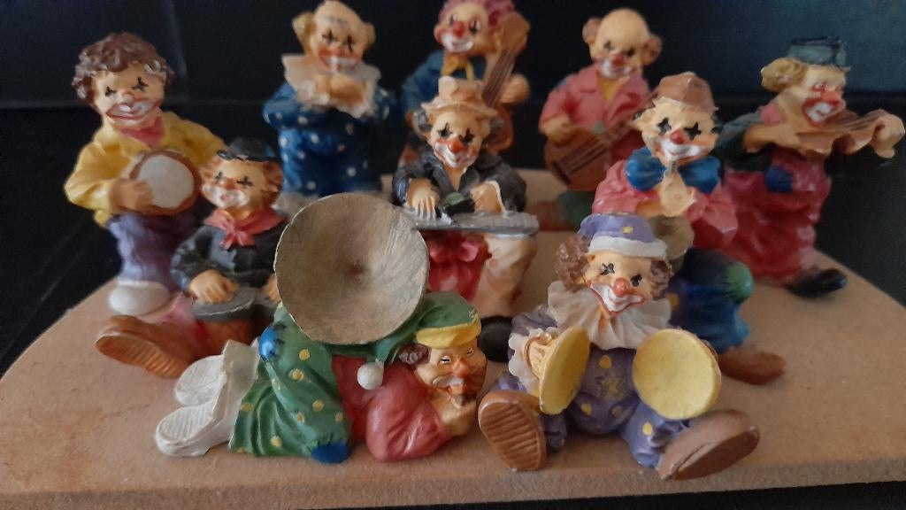 Beeldje clown - orkest, Ophalen of Verzenden, Gebruikt, Mens