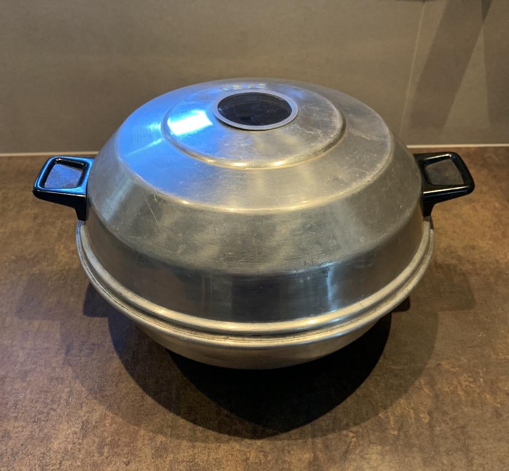 wonderpan, aluminium pan compleet met originele vlamverdeler, Ophalen of Verzenden, Gebruikt, Aluminium, Overige typen